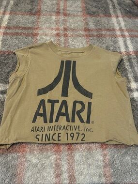 Atari Logo Crop Tee Tan M